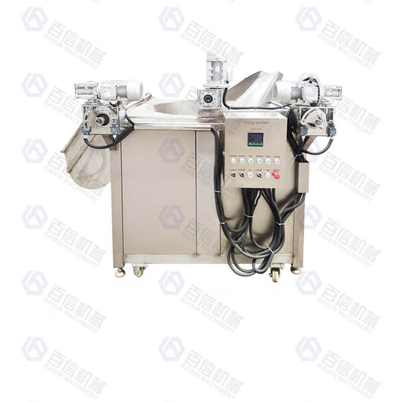 French fries automatic stirring batch fryer machine